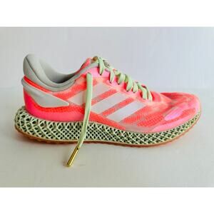 Adidas Men's 4D Runner 1.0 White Signal Coral Green Size 8 Knit Trainers Fashion